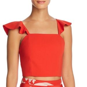 Alice+Olivia Celestial Crop Top Red 10